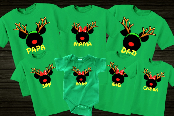 Disney Christmas Reindeer Family Vacation T-Shirts