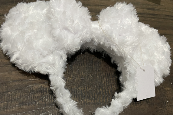 Fur Fabric Swirl Minnie Mouse Ears