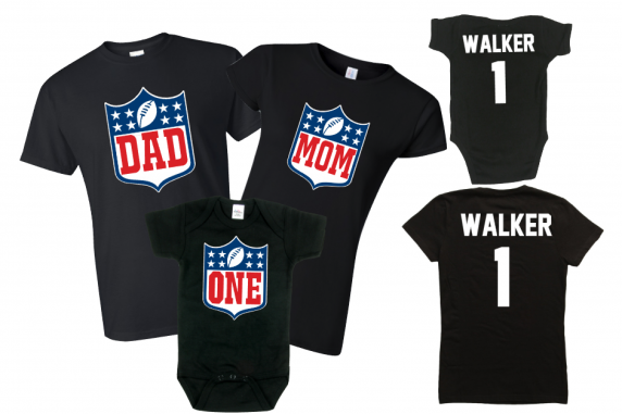 Family Birthday Football Body Suit "ONE"