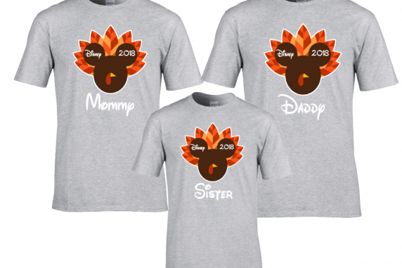 Disney Family Thanksgiving Turkey Mickey Vacation T-Shirts