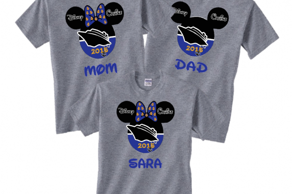 Disney Family Cruise Ship Vacation T-Shirts - Gray