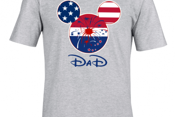 Disney American Flag Family Mickey Mouse and Minnie Mouse T-Shirt