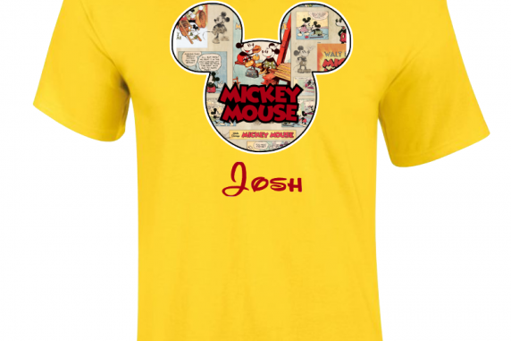 Disney Family Mickey Color Comics Custom T-Shirts