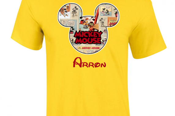 Disney Family Mickey Color Comics Custom T-Shirts