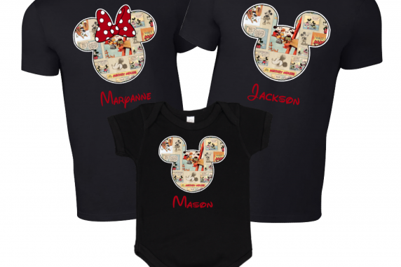 Disney Family Mickey Comics Custom T-Shirts