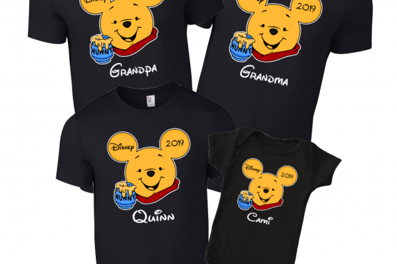 DISNEY WINNIE THE POOH FAMILY MICKEY & MINNIE MOUSE T-SHIRT