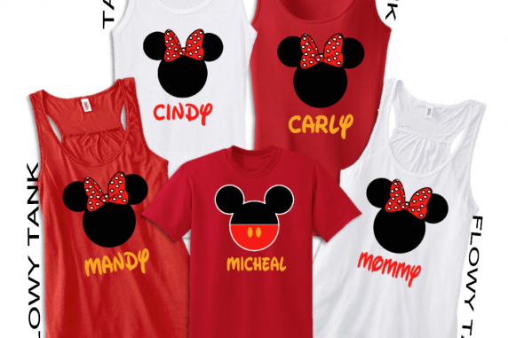 Disney Family Minnie Mouse Flowy Tops and Tank Top
