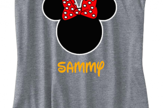 Disney Family Minnie Mouse Flowy Tops and Tank Top Black/Gray