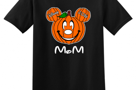 Disney Family Halloween Pumpkin Head Custom T-Shirts - Black