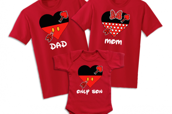 Disney Valentines Mickey/Minnie Family Vacation T-Shirt