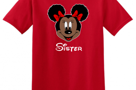 Disney Mickey Mouse and Minnie Mouse Natural Afro T-Shirt