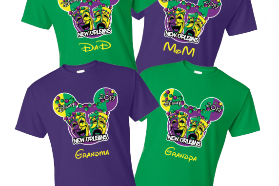 Disney Family Mickey Mardi Gras Family Vacation Family T-shirts