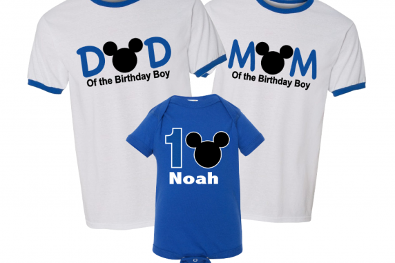 Mickey Mouse Matching Family Birthday Shirts