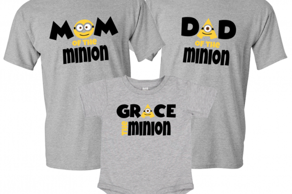 Minions Birthday Shirts, Custom Family Matching Minion T-shirts,