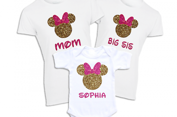 Disney "Glitter" Minnie Family Vacation T-Shirts
