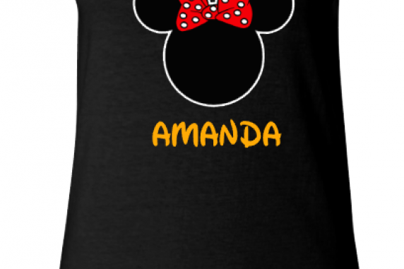 Disney Family Minnie Mouse Flowy Tops and Tank Top Black/Gray