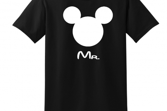 Disney Family Mr. & Mrs Custom T-Shirts - Black