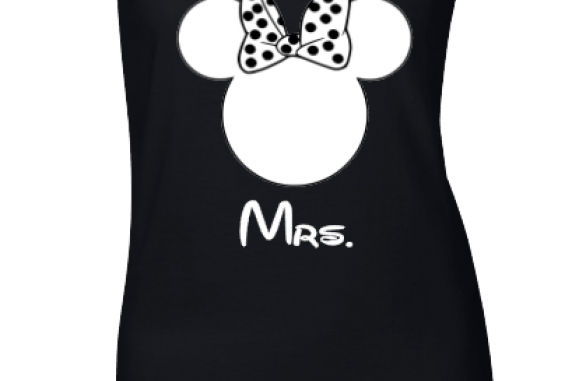 Disney Family Mr. & Mrs Custom T-Shirts - Black