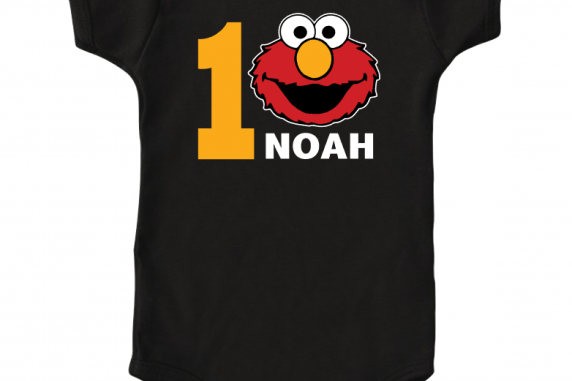 Personalized Elmo Monster onesie