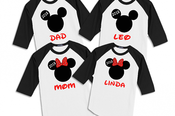 Mickey & Minnie Family Vacation Raglan T-Shirts