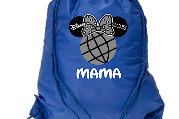 Epcot Mickey and Minnie Drawstring Bags