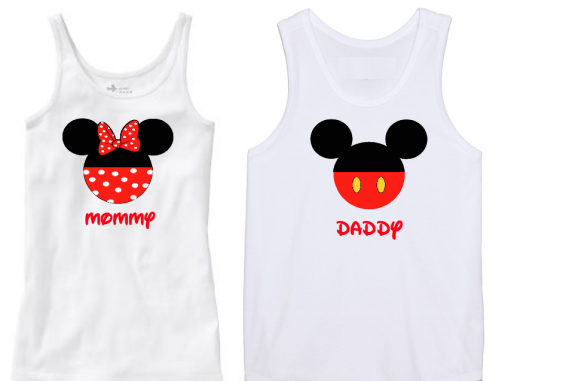 Disney Family Minnie and Mickey Mouse Family Tank Tops