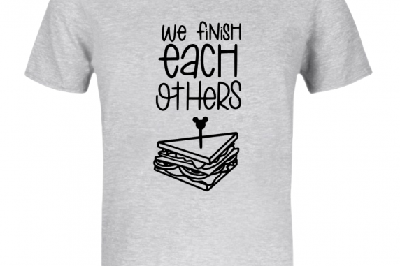 We finish each other's sandwiches