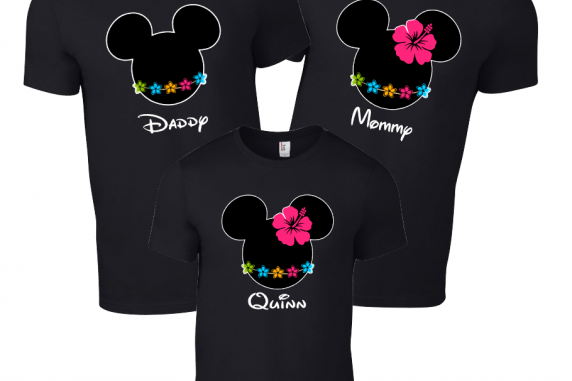 Disney Aulani Hawaii Family Mickey Mouse and Minnie Mouse T-Shirt