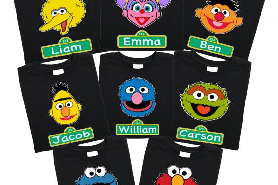 Sesame Street Family Custom T-shirts