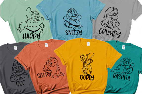 Seven Dwarfs Disney Family Vacation T-shirts