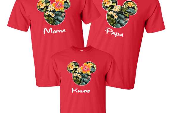 Disney Hawaii Aulani Family Mickey Mouse and Minnie Mouse T-Shirt