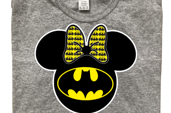 Disney Mickey and Minnie Super Heros Family T-Shirts With White trim