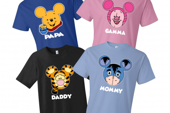 Disney Mickey Ears 100 Acre Woods Family T-Shirts