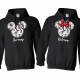 Disney Black and White Sketch Mickey and Minnie Mouse Family Vacation Hoodie
