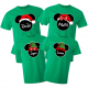 Disney Christmas Family Mickey and Minnie Santa Custom T-Shirts - Kelly Green