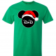 Disney Christmas Family Mickey and Minnie Santa Custom T-Shirts - Kelly Green