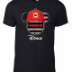 Disney Mickey Superhero Family Firefighter Thin Red Line  USA Flag T-Shirts - Bl
