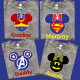 Disney Mickey and Minnie Super Heros Family T-Shirts With White trim