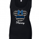 Disney Thin Blue Line Family Minnie Mouse Flowy Tops and Tank Top Black/Gray