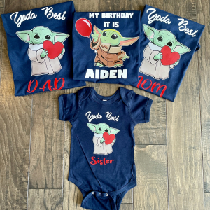 Baby Yoda Birthday Shirt Star Wars Family Vacation T-shirts 2021
