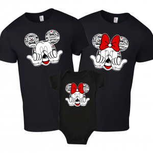 Disney Aulani Hawaii Tiki Family Mickey Mouse and Minnie Mouse T-Shirt