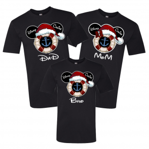 Disney Mickey and Minnie Disney Cruise Santa Hat Family T-Shirts