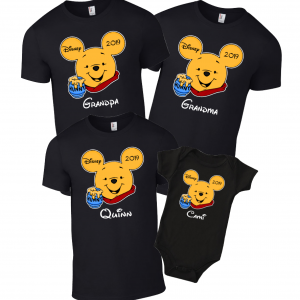 DISNEY WINNIE THE POOH FAMILY MICKEY & MINNIE MOUSE T-SHIRT