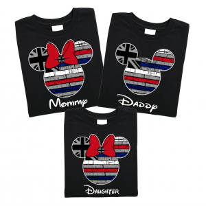 Disney Hawaii Flag Family Mickey Mouse and Minnie Mouse T-Shirt