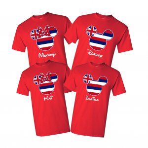 Hawaii American Flag Disney Family T-shirt