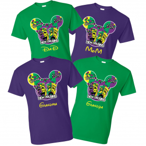 Disney Family Mickey Mardi Gras Family Vacation Family T-shirts