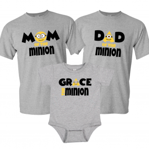 Minions Birthday Shirts, Custom Family Matching Minion T-shirts,