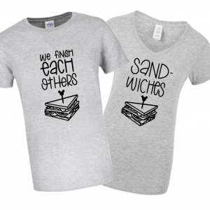 We finish each other's sandwiches