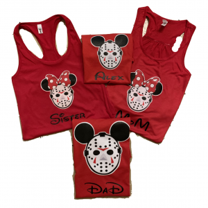 Disney Family Mickey Jason Vorhees Custom T-Shirts