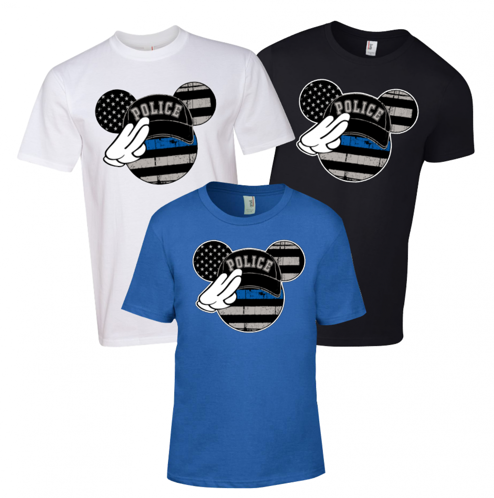 Thin blue line disney shirt top
